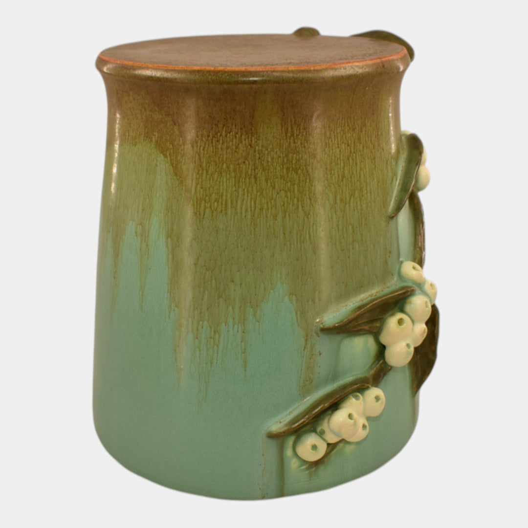 Ephraim Faience 2023 Hand Made Pottery Snowberry Candle Pillar - Just Art Pottery