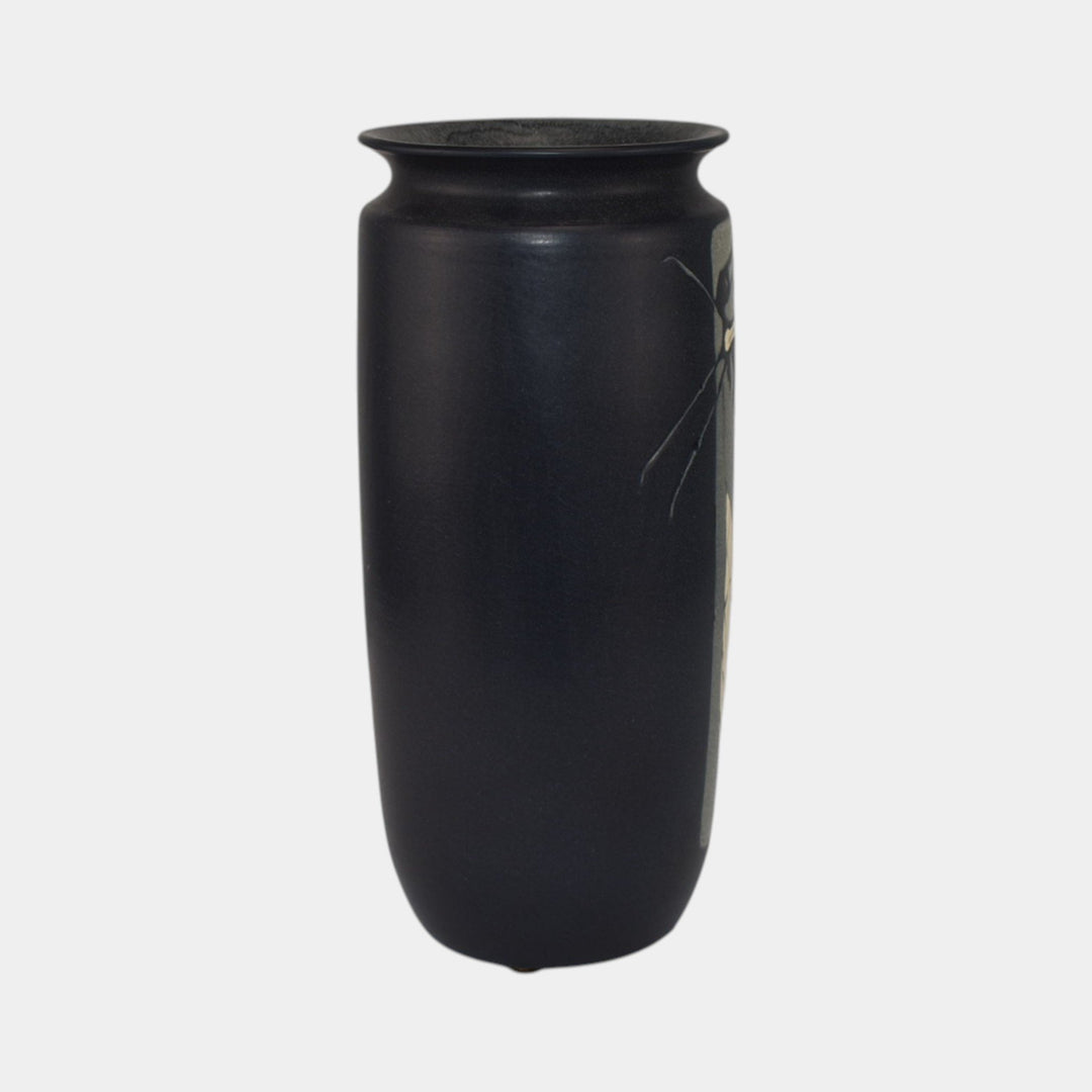 Ephraim Faience 2020 Experimental Hand Made Pottery Blue Cicada Vase - Just Art Pottery