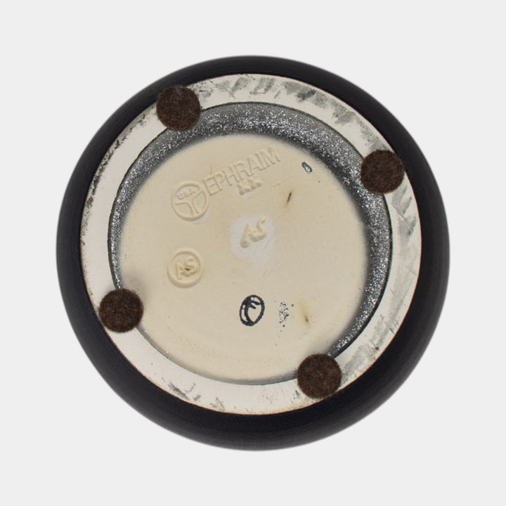 Ephraim Faience 2020 Experimental Hand Made Pottery Blue Cicada Vase - Just Art Pottery