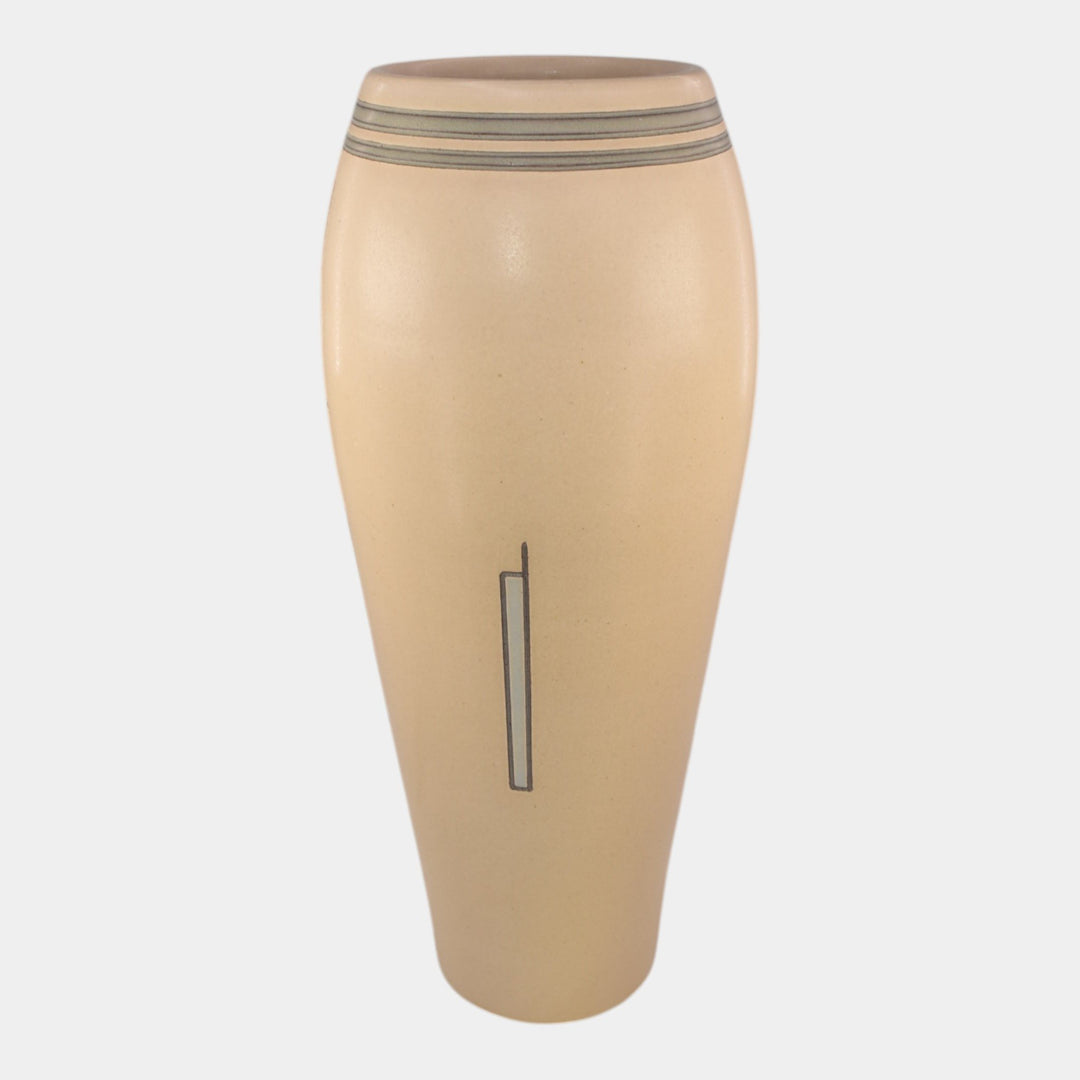 Ephraim Faience Hand Made Pottery White Waking Marsh Vase - Just Art Pottery