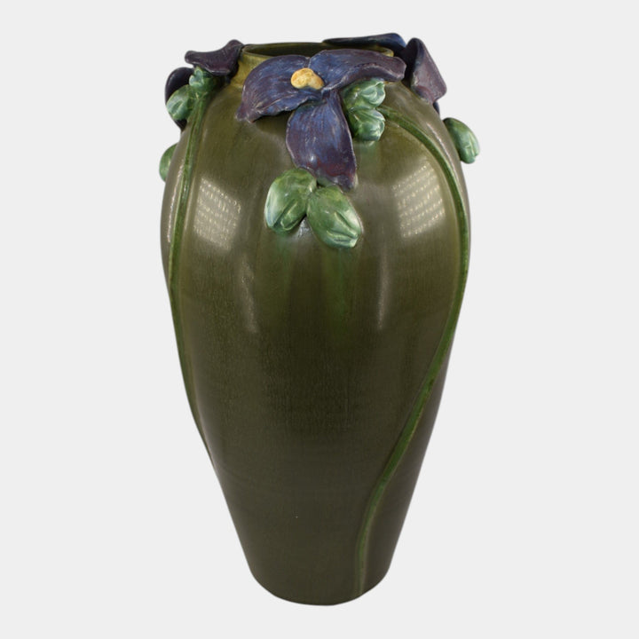 Ephraim Faience 2025 Hand Made Art Pottery Green Secret Keeper Vase - Just Art Pottery