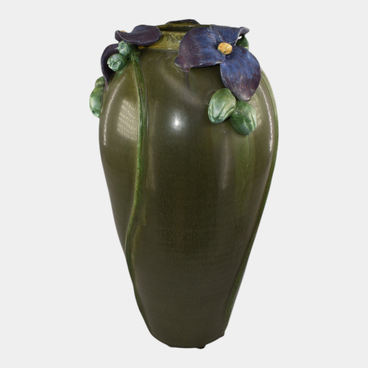 Ephraim Faience 2025 Hand Made Art Pottery Green Secret Keeper Vase - Just Art Pottery