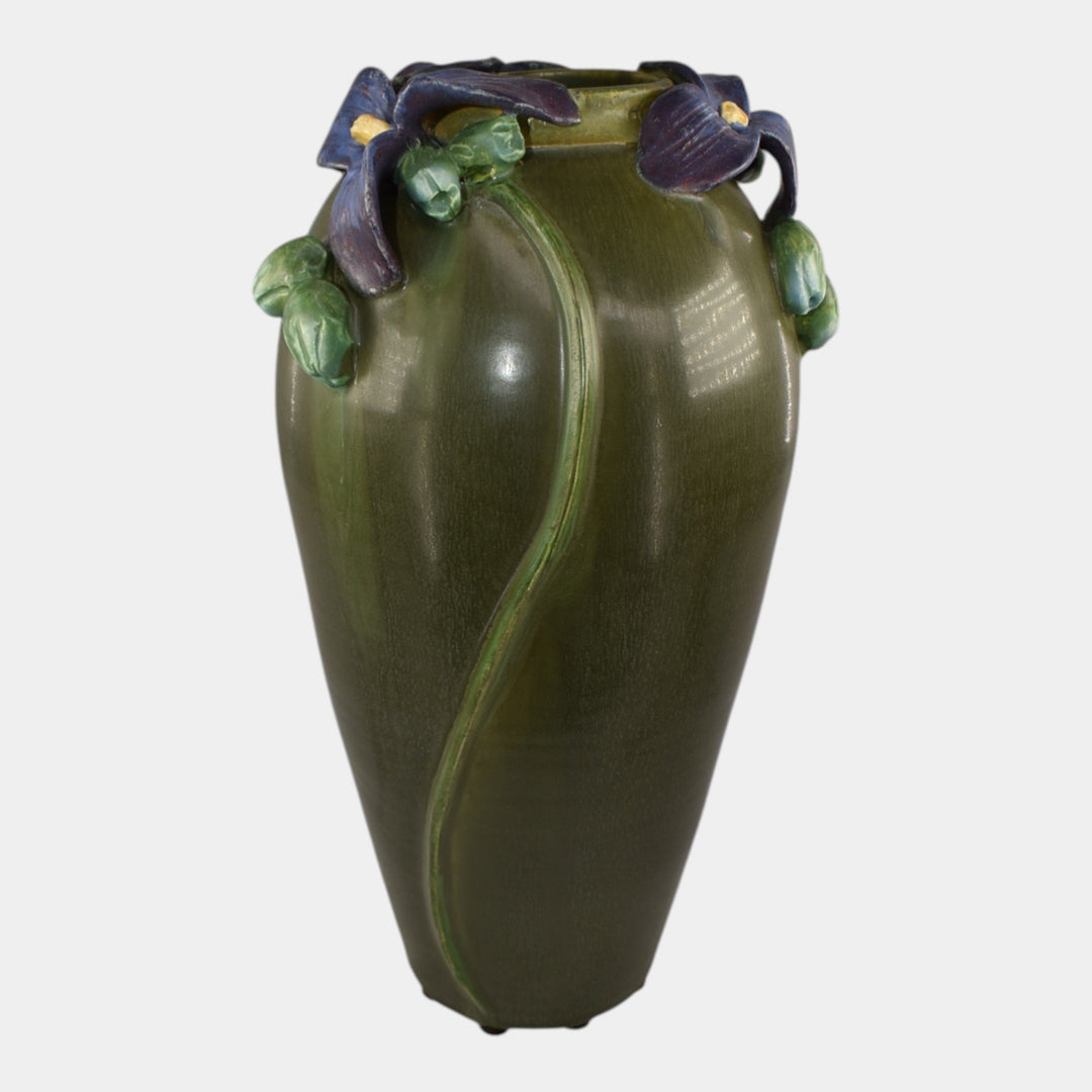 Ephraim Faience 2025 Hand Made Art Pottery Green Secret Keeper Vase - Just Art Pottery