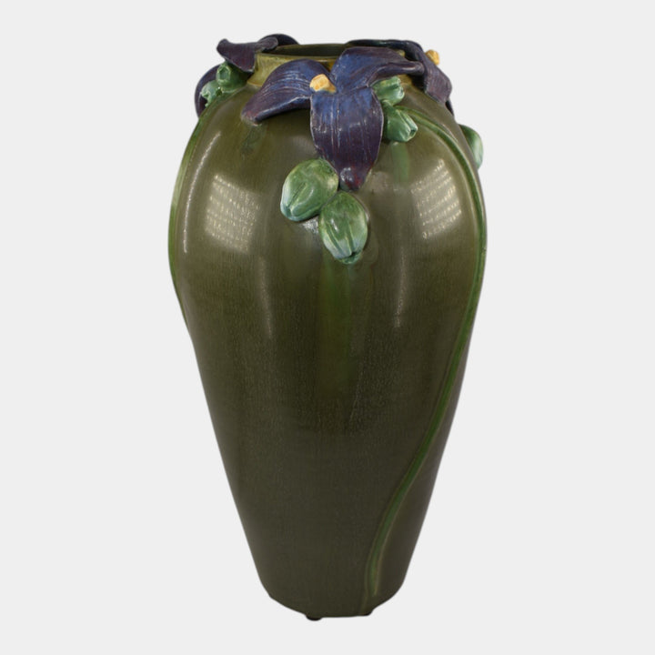 Ephraim Faience 2025 Hand Made Art Pottery Green Secret Keeper Vase - Just Art Pottery