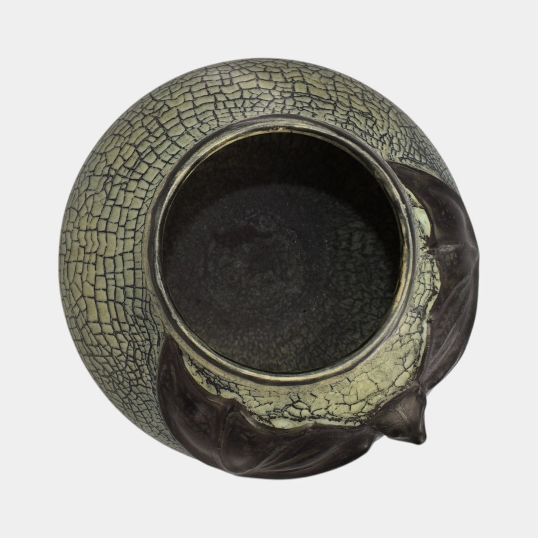 Ephraim Faience 2016 Hand Made Pottery Glacial Blue Bat Vase - Just Art Pottery