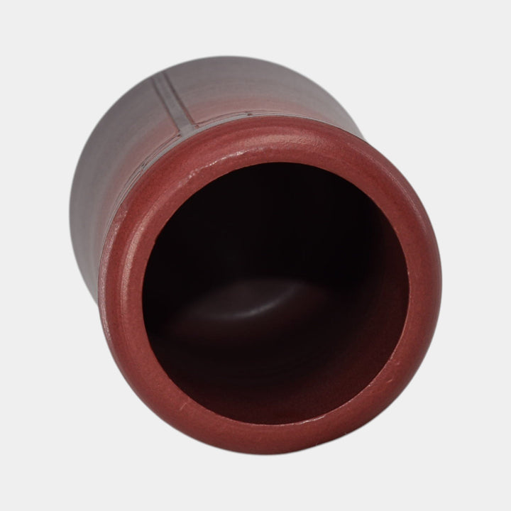 Ephraim Faience 2020 Experimental Hand Made Pottery Red Purple Bat Vase - Just Art Pottery