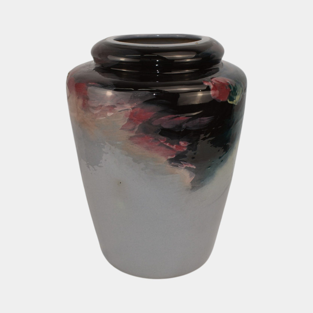 Weller Eocean 1920s Vintage Art Pottery Hand Painted Large Ceramic Vase - Just Art Pottery