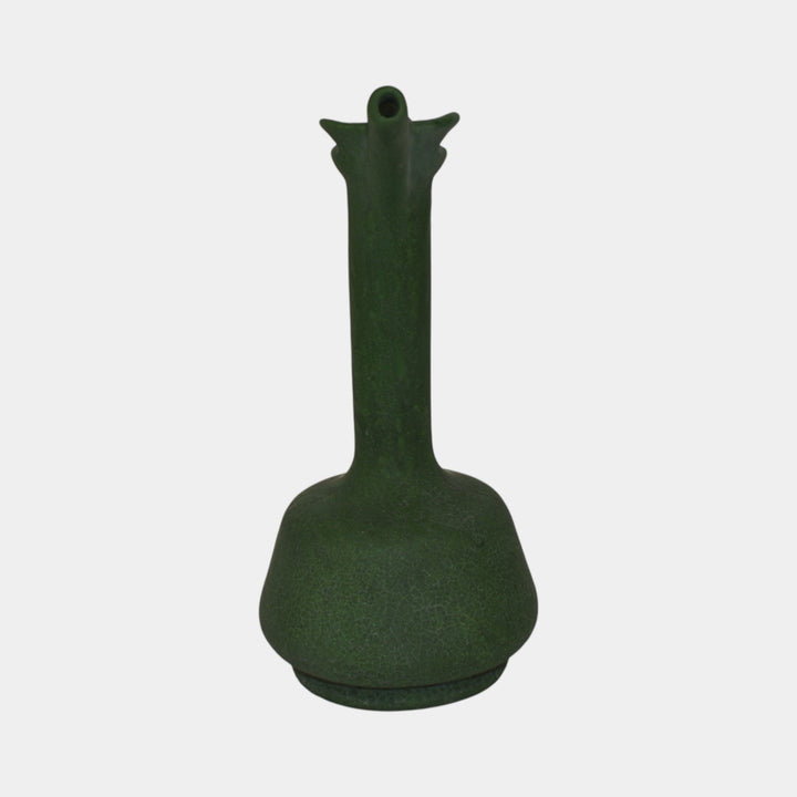 Weller Matte Green Vintage Arts and Crafts Pottery Ewer - Just Art Pottery