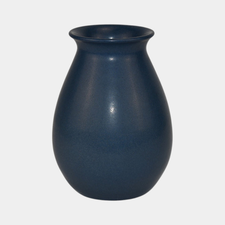 Marblehead Vintage Arts and Crafts Pottery Matte Blue Purple Ceramic Vase 25 - Just Art Pottery