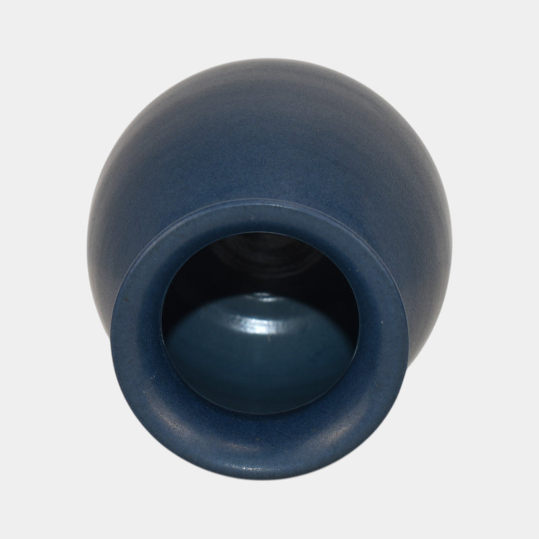 Marblehead Vintage Arts and Crafts Pottery Matte Blue Purple Ceramic Vase 25 - Just Art Pottery