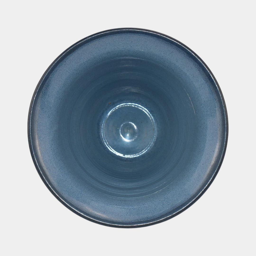 Marblehead Vintage Arts and Crafts Pottery Blue Three Footed Planter Vase - Just Art Pottery