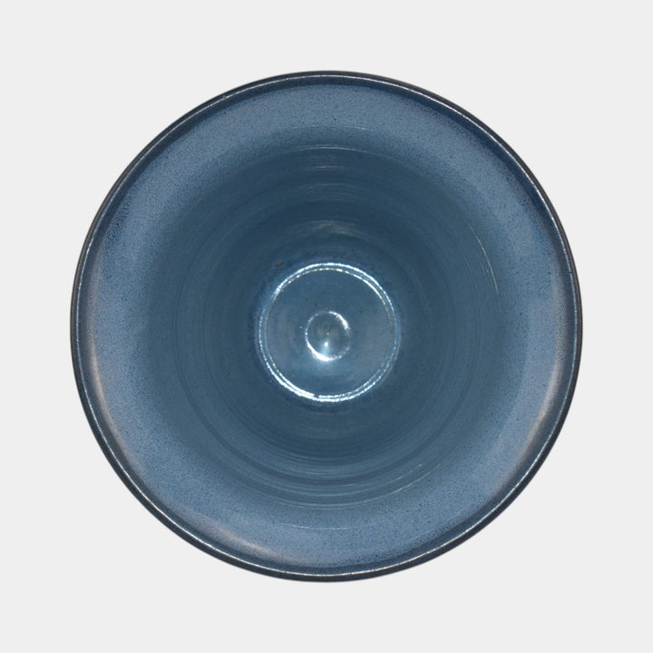 Marblehead Vintage Arts and Crafts Pottery Blue Three Footed Planter Vase - Just Art Pottery