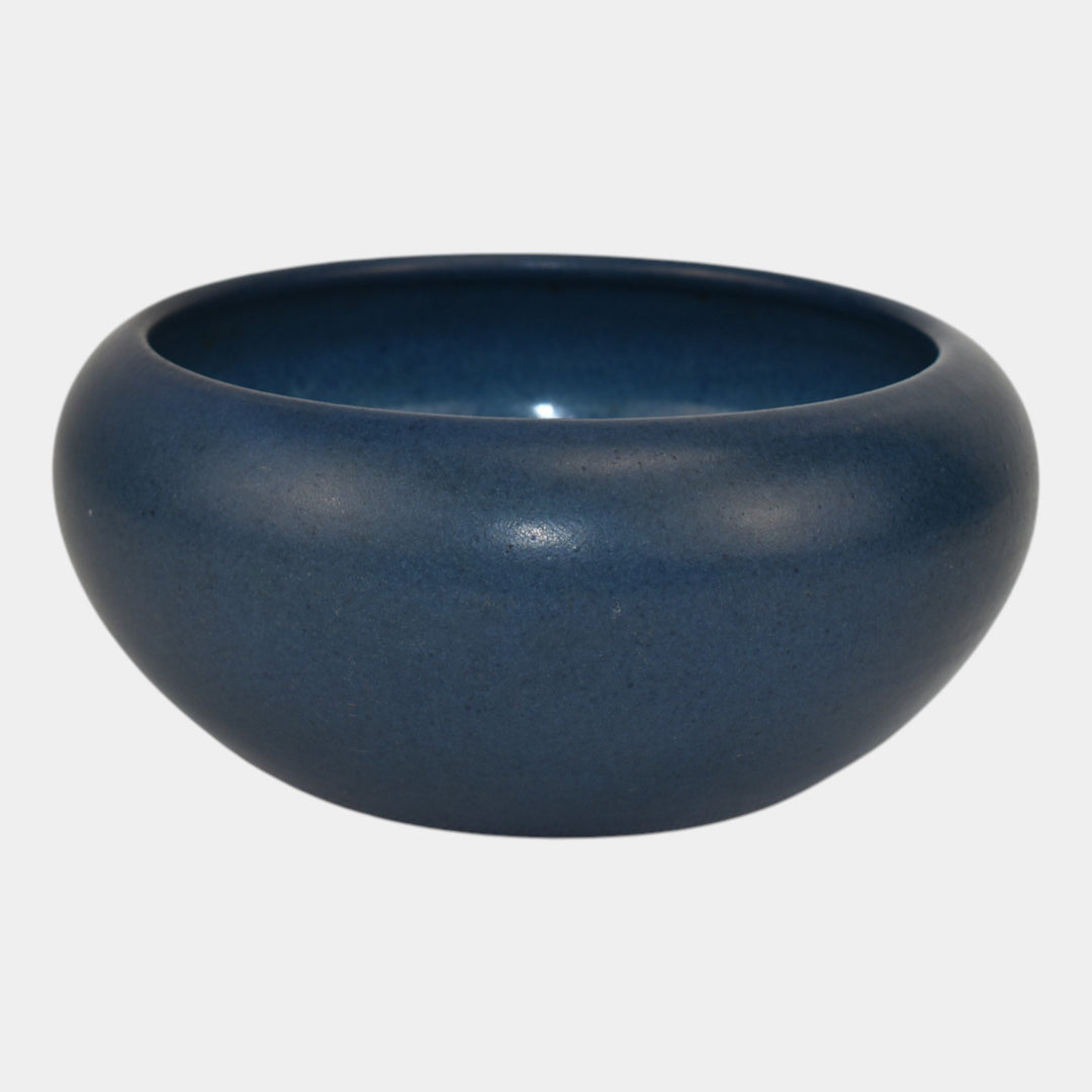 Marblehead Vintage Arts and Crafts Pottery Blue Ceramic Bowl - Just Art Pottery