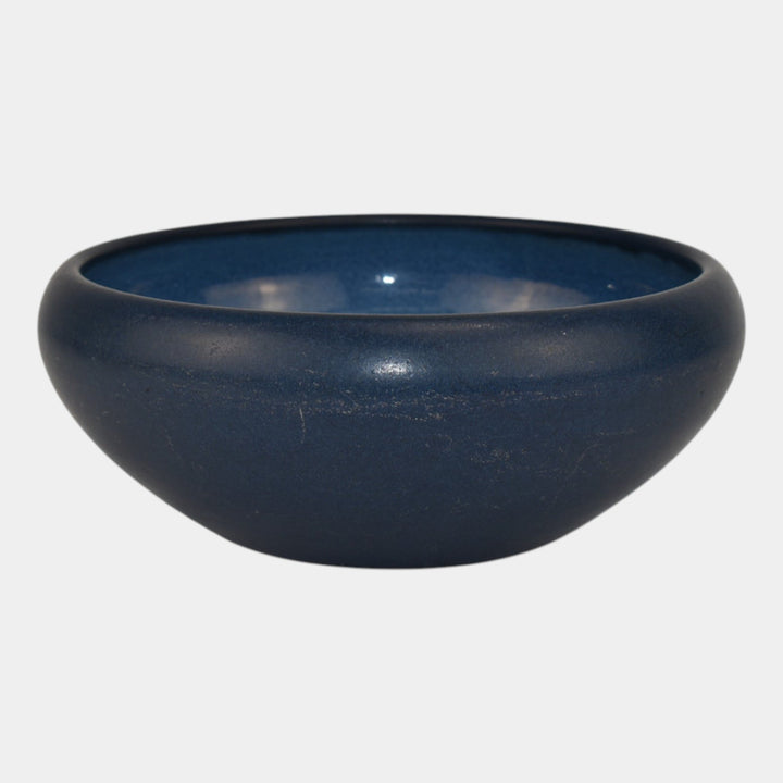 Marblehead Vintage Arts and Crafts Pottery Blue Ceramic Bowl - Just Art Pottery
