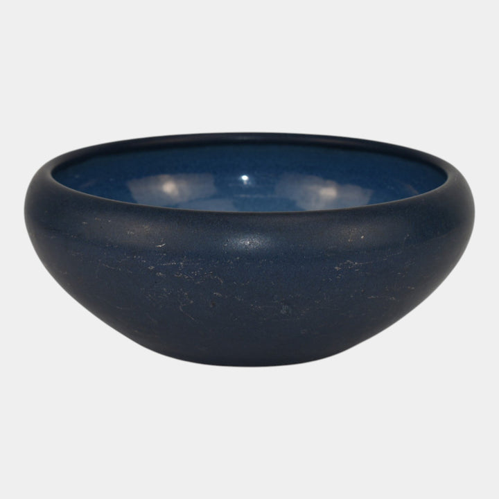 Marblehead Vintage Arts and Crafts Pottery Blue Ceramic Bowl - Just Art Pottery