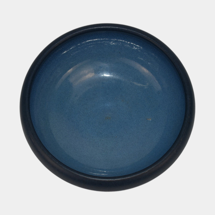 Marblehead Vintage Arts and Crafts Pottery Blue Ceramic Bowl - Just Art Pottery