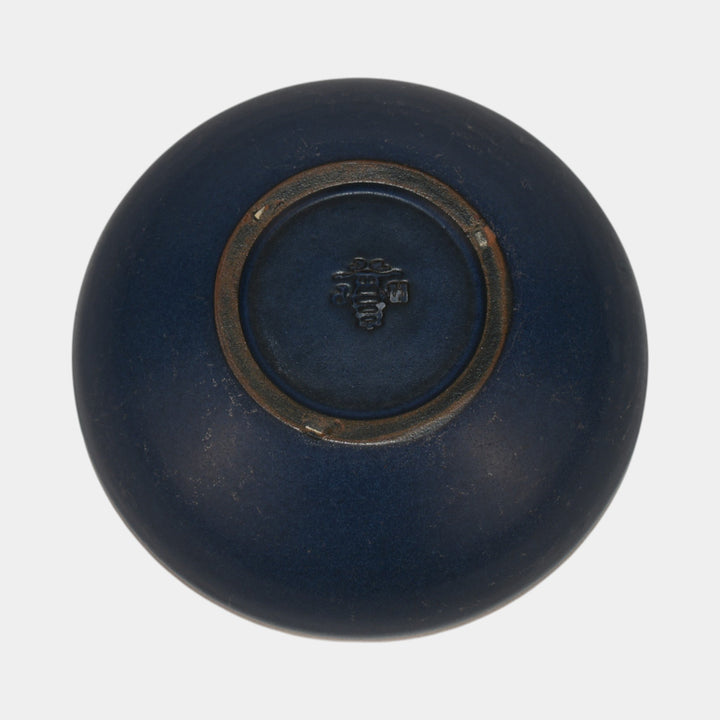 Marblehead Vintage Arts and Crafts Pottery Blue Ceramic Bowl - Just Art Pottery