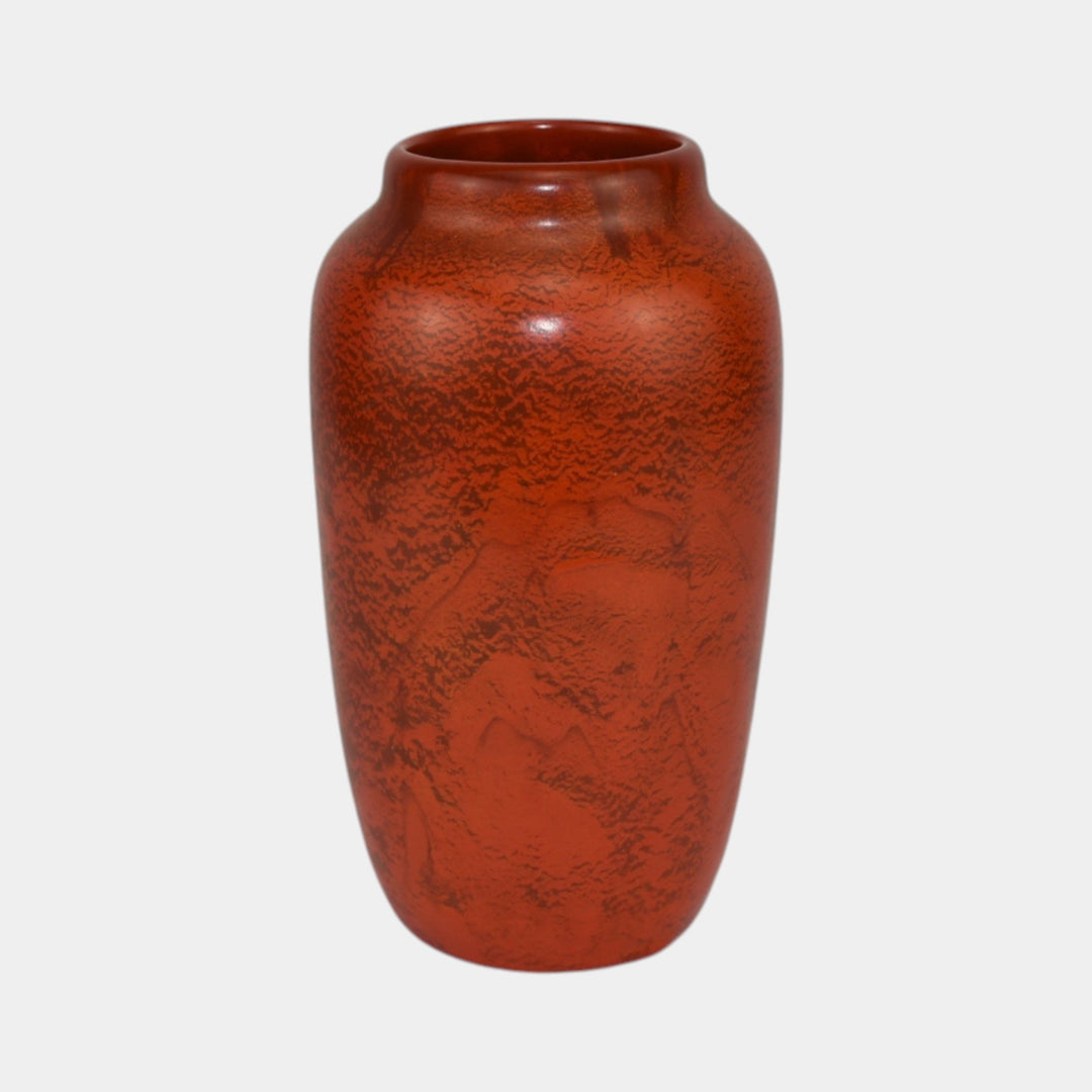 Weller Blo Red1920s Vintage Art Deco Pottery Red Lava Blown Ceramic Vase - Just Art Pottery