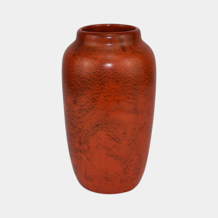 Weller Blo Red1920s Vintage Art Deco Pottery Red Lava Blown Ceramic Vase - Just Art Pottery