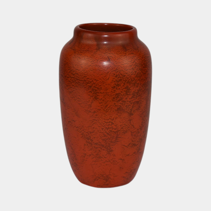 Weller Blo Red1920s Vintage Art Deco Pottery Red Lava Blown Ceramic Vase - Just Art Pottery