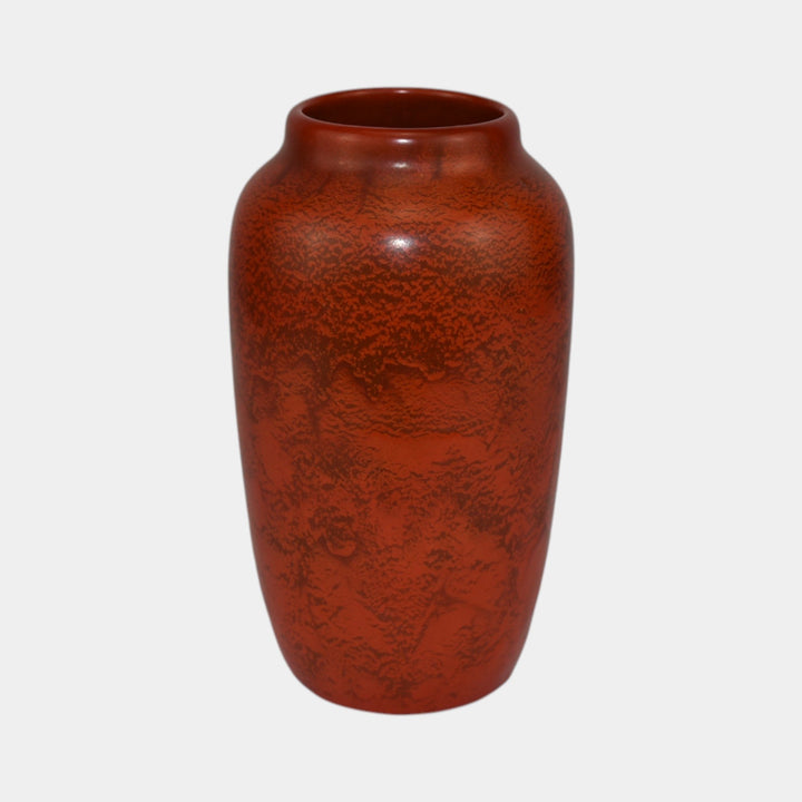 Weller Blo Red1920s Vintage Art Deco Pottery Red Lava Blown Ceramic Vase - Just Art Pottery