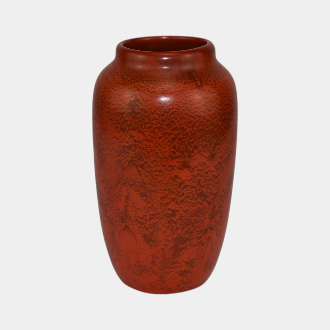 Weller Blo Red1920s Vintage Art Deco Pottery Red Lava Blown Ceramic Vase - Just Art Pottery