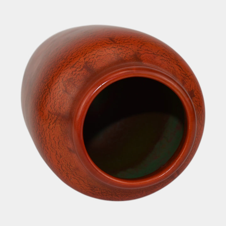 Weller Blo Red1920s Vintage Art Deco Pottery Red Lava Blown Ceramic Vase - Just Art Pottery