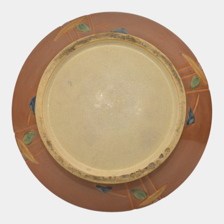 Roseville Futura Tan 1928 Vintage Art Pottery Ceramic Jardiniere Planter 616-8 - Just Art Pottery