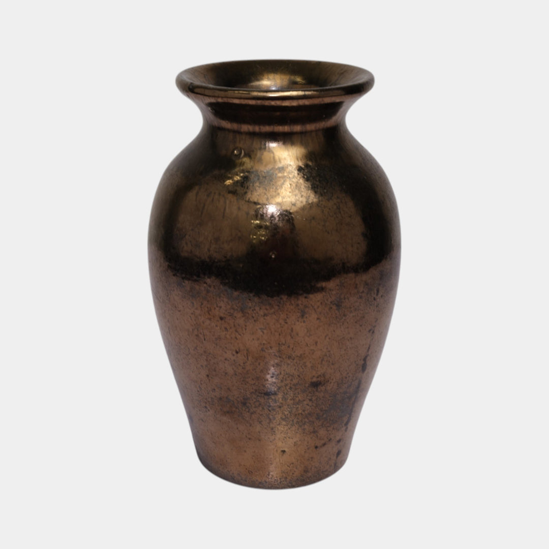 Broadmoor Colorado 1930s Art Pottery Metallic Glaze Baluster Vase Jonathan Hunt - Just Art Pottery