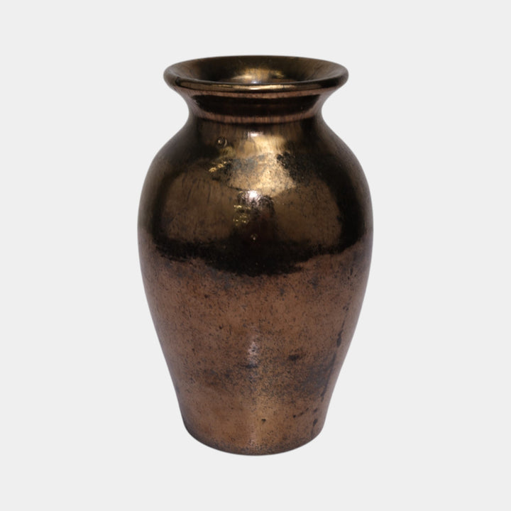 Broadmoor Colorado 1930s Art Pottery Metallic Glaze Baluster Vase Jonathan Hunt - Just Art Pottery