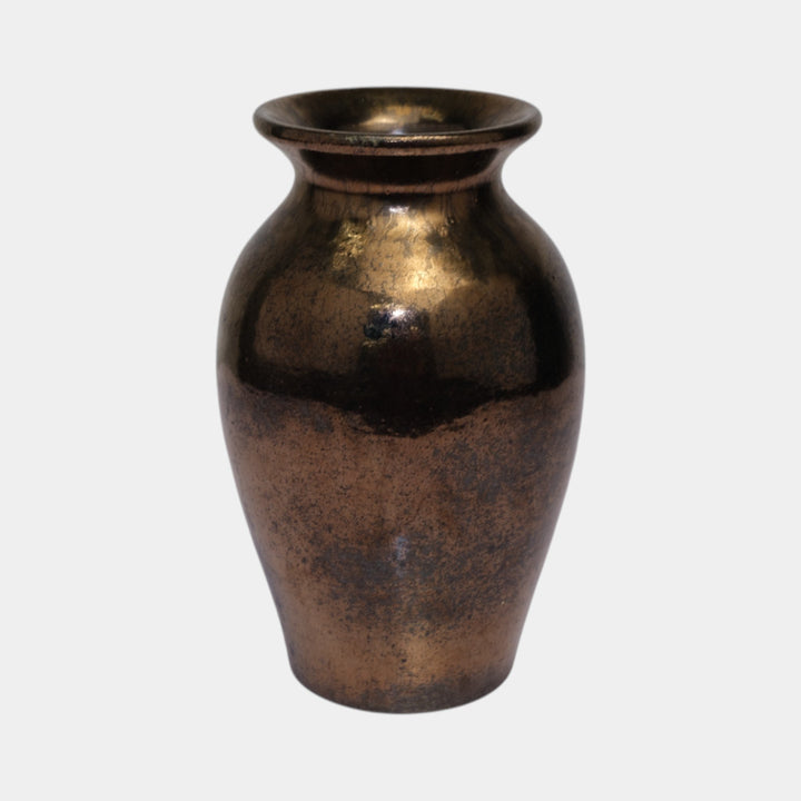 Broadmoor Colorado 1930s Art Pottery Metallic Glaze Baluster Vase Jonathan Hunt - Just Art Pottery