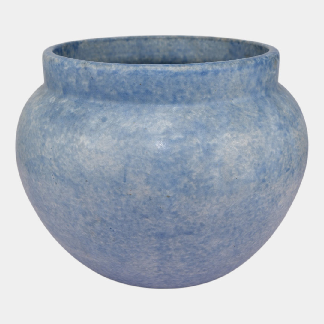 Roseville Early Carnelian Blended 1916 Pottery Blue Jardiniere Planter 593-8 - Just Art Pottery