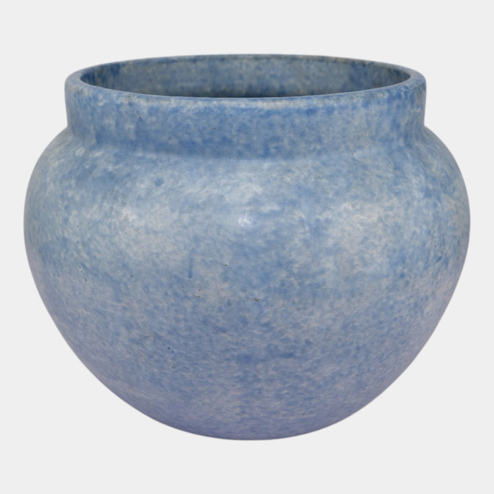 Roseville Early Carnelian Blended 1916 Pottery Blue Jardiniere Planter 593-8 - Just Art Pottery