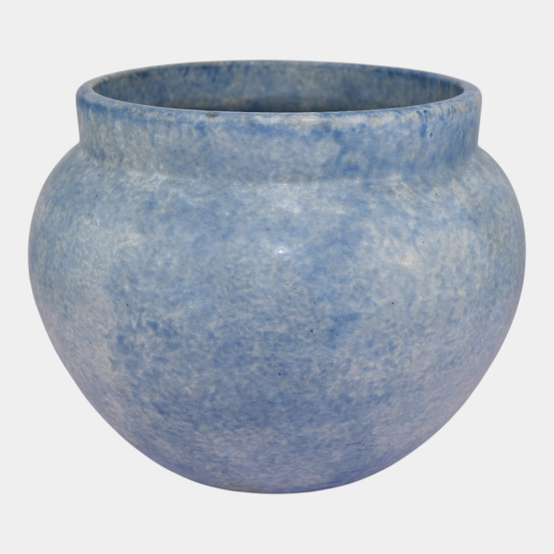 Roseville Early Carnelian Blended 1916 Pottery Blue Jardiniere Planter 593-8 - Just Art Pottery