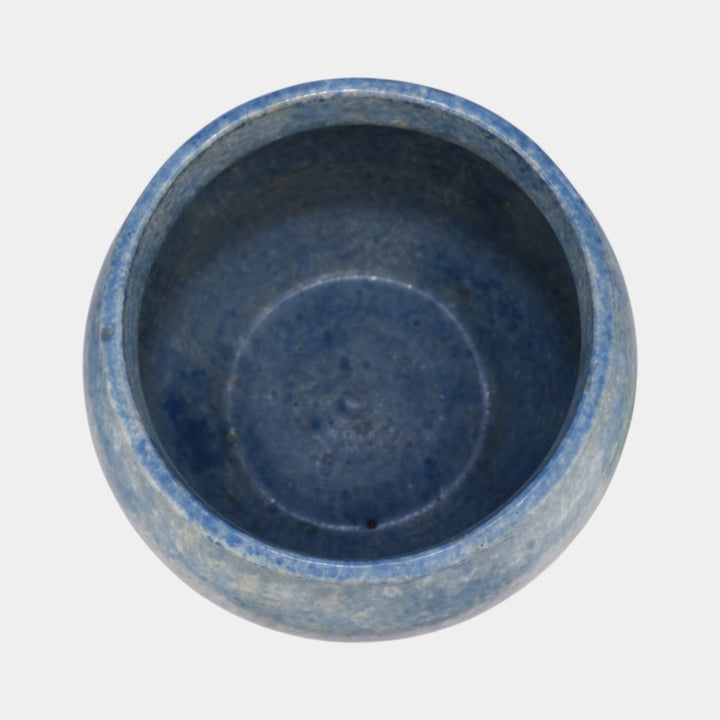 Roseville Early Carnelian Blended 1916 Pottery Blue Jardiniere Planter 593-8 - Just Art Pottery
