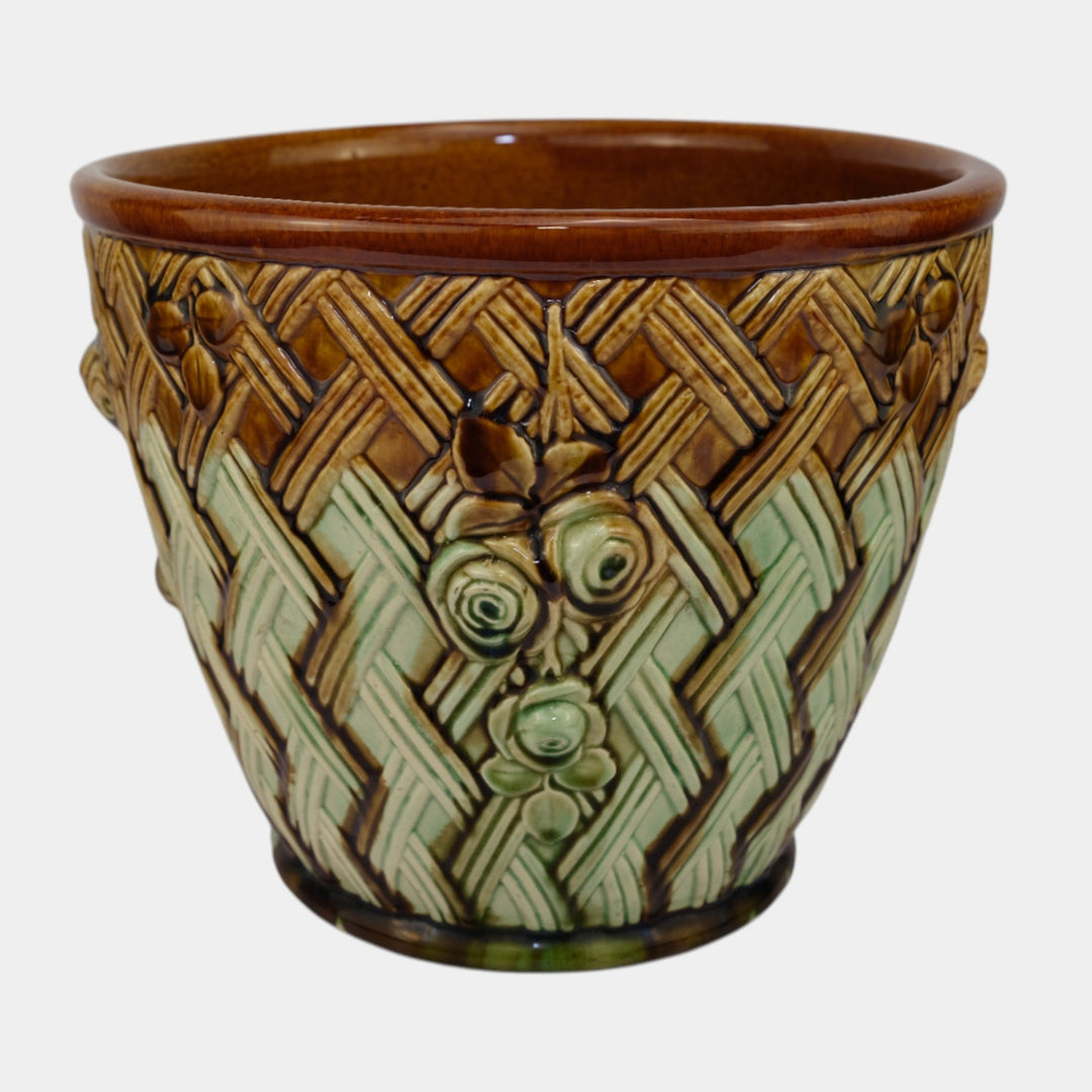 Weller Blended Majolica Vintage Art Deco Pottery Jardiniere Planter - Just Art Pottery