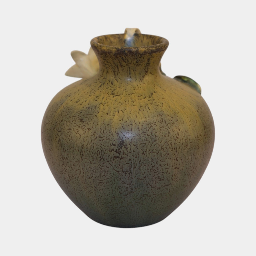 Ephraim Faience Experimental Pottery Ceramic Buttercup Daffodil Vase M03 - Just Art Pottery