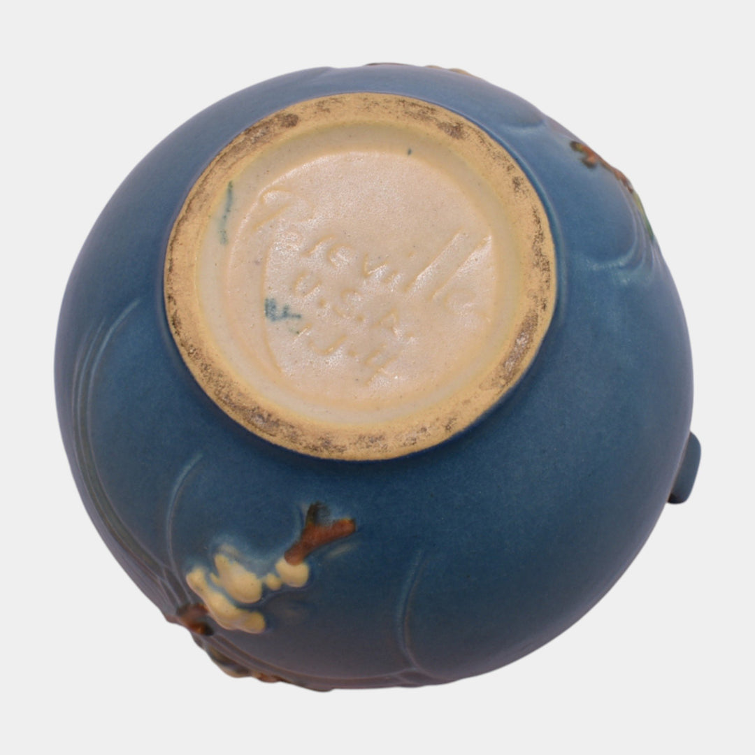 Roseville Snowberry Blue 1947 Vintage Pottery Ceramic Jardiniere Planter 1J-4 - Just Art Pottery