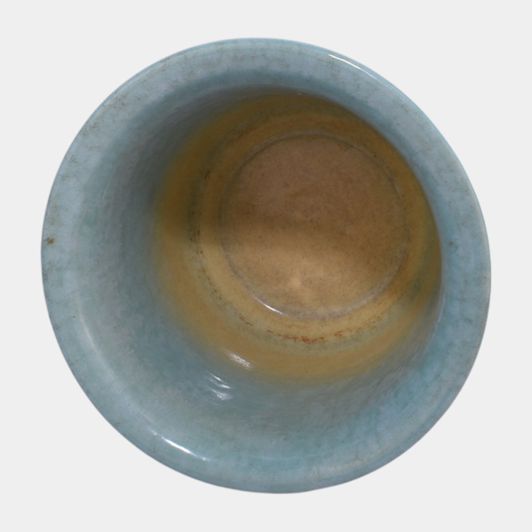 Roseville Wincraft Blue 1948 Vintage Pottery Ceramic Flower Pot Planter 257-6 - Just Art Pottery
