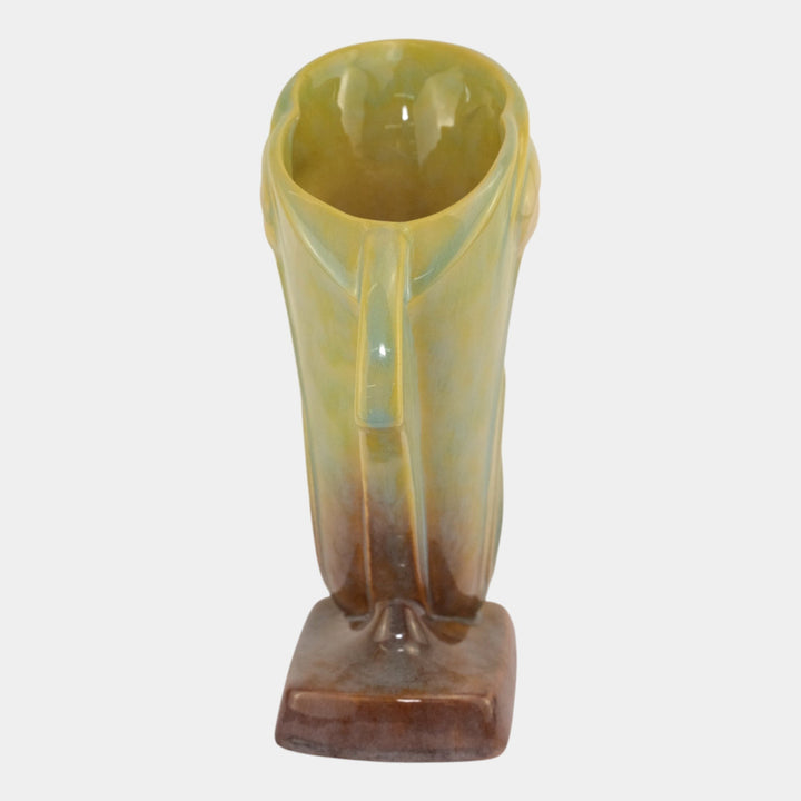 Roseville Wincraft Green 1948 Mid Century Modern Pottery Tulip Vase 282-8 - Just Art Pottery