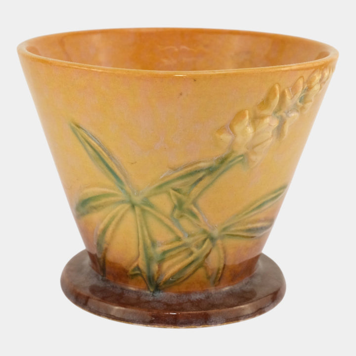 Roseville Wincraft Orange 1948 Mid Century Art Pottery Flower Pot Planter 256-5 - Just Art Pottery