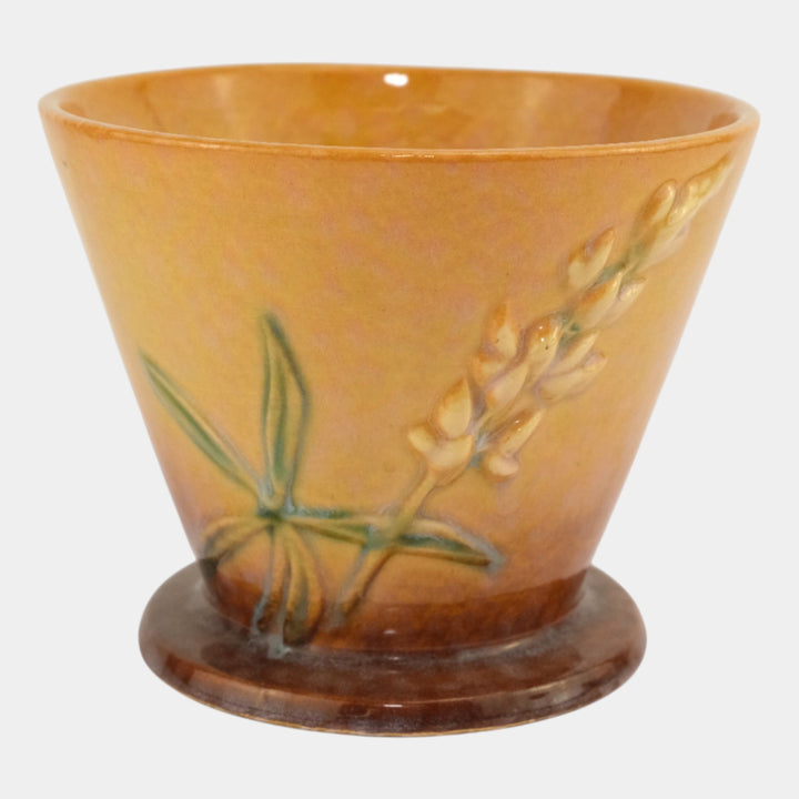 Roseville Wincraft Orange 1948 Mid Century Art Pottery Flower Pot Planter 256-5 - Just Art Pottery
