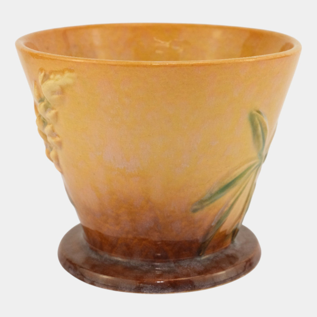 Roseville Wincraft Orange 1948 Mid Century Art Pottery Flower Pot Planter 256-5 - Just Art Pottery