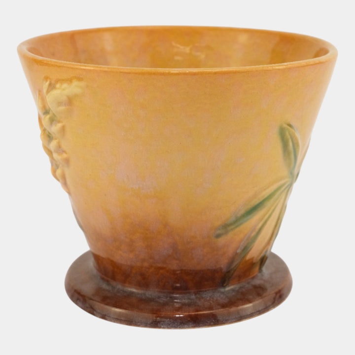 Roseville Wincraft Orange 1948 Mid Century Art Pottery Flower Pot Planter 256-5 - Just Art Pottery