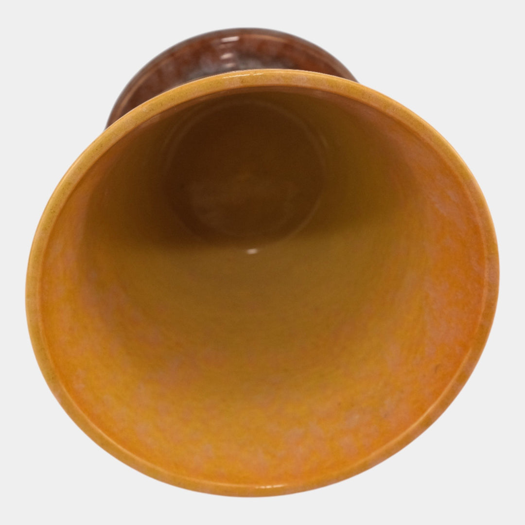 Roseville Wincraft Orange 1948 Mid Century Art Pottery Flower Pot Planter 256-5 - Just Art Pottery