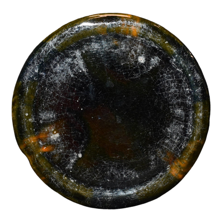 Brush McCoy Blended Majolica 1914 Art Pottery Greek Key Jardiniere Pedestal 2220 - Just Art Pottery