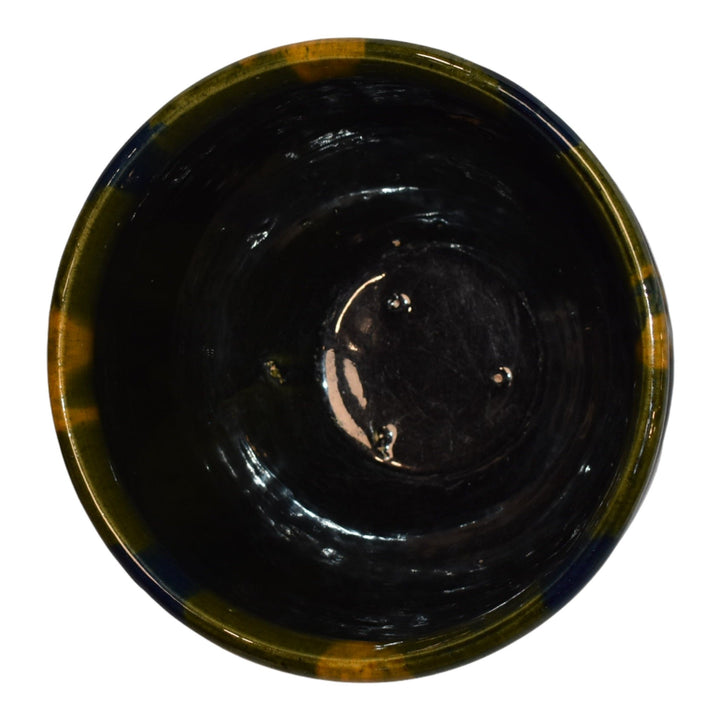 Brush McCoy Blended Majolica 1914 Art Pottery Greek Key Jardiniere Pedestal 2220 - Just Art Pottery