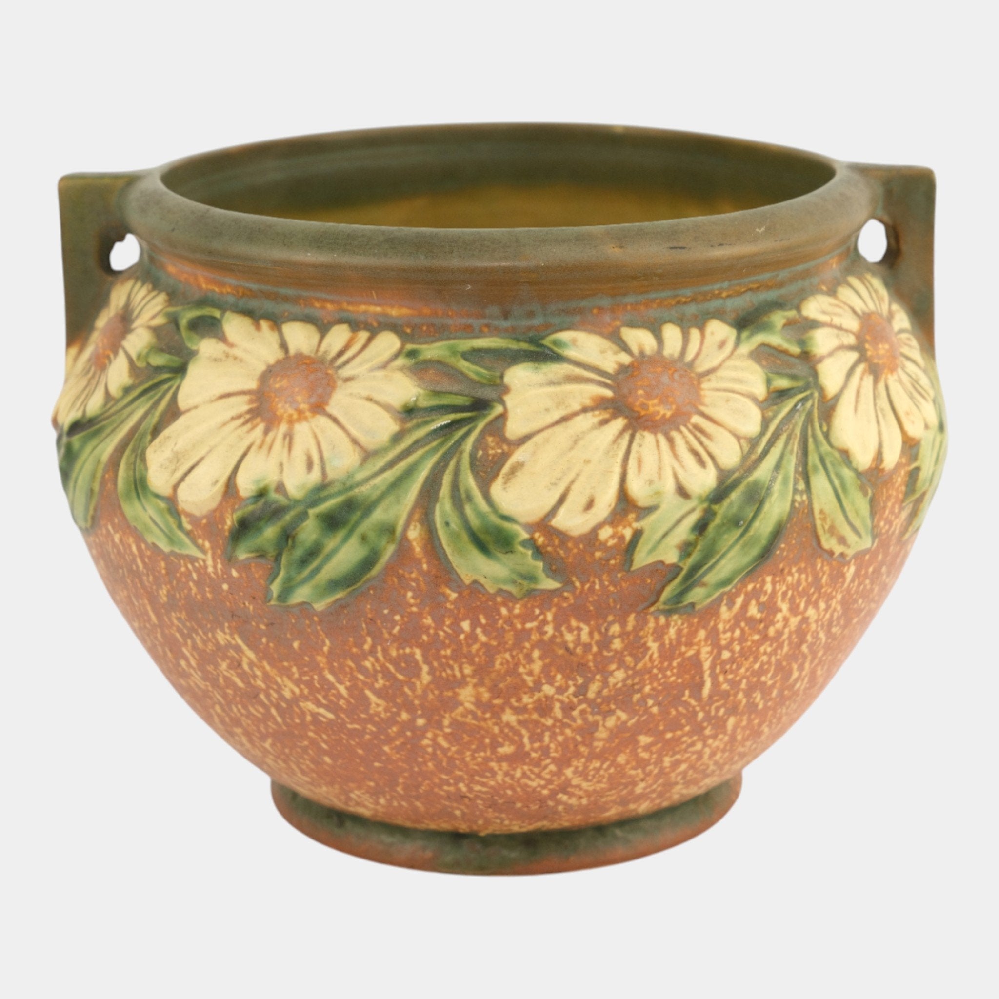 Roseville Dahlrose 1928 Vintage Pottery Ceramic Jardiniere For