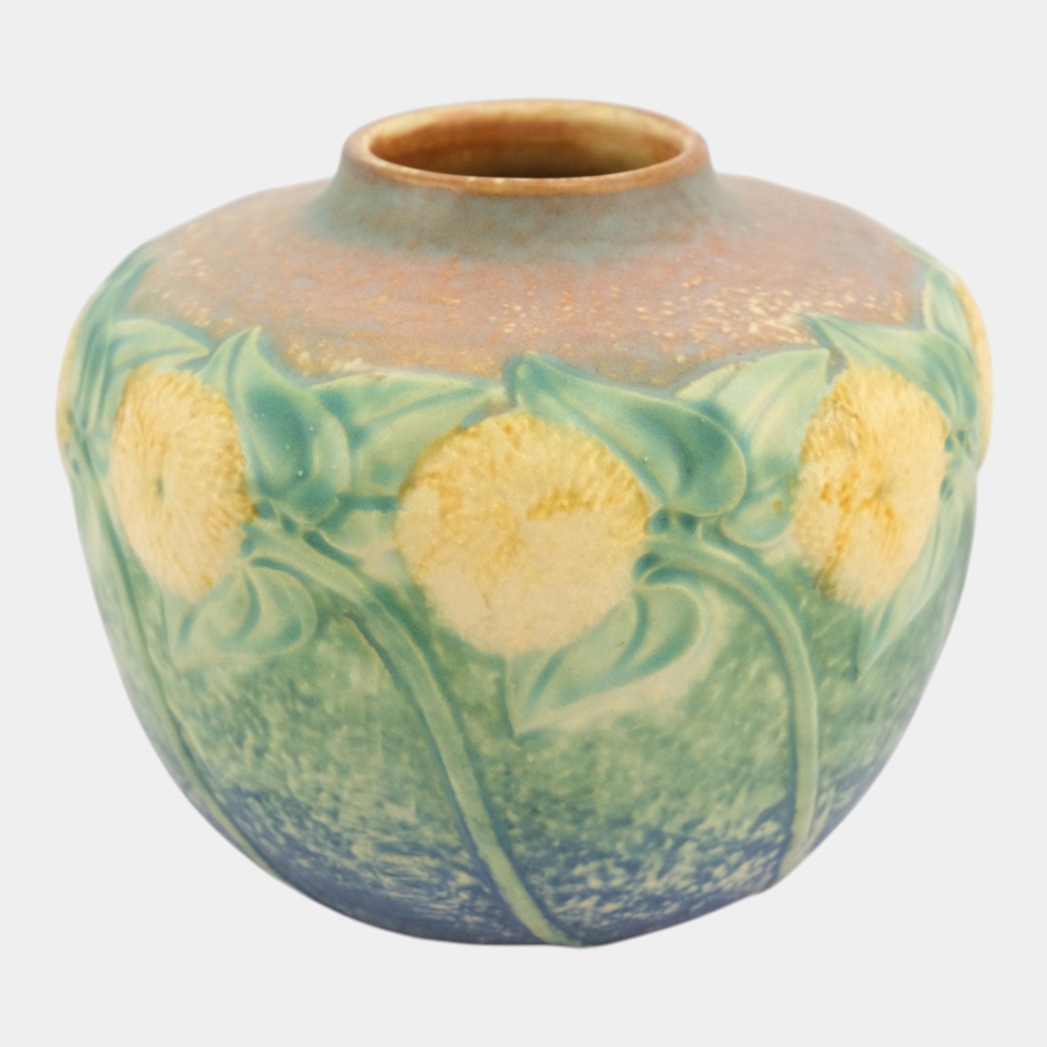 Roseville Sunflower 1930 Vintage Arts & Crafts Pottery Ceramic