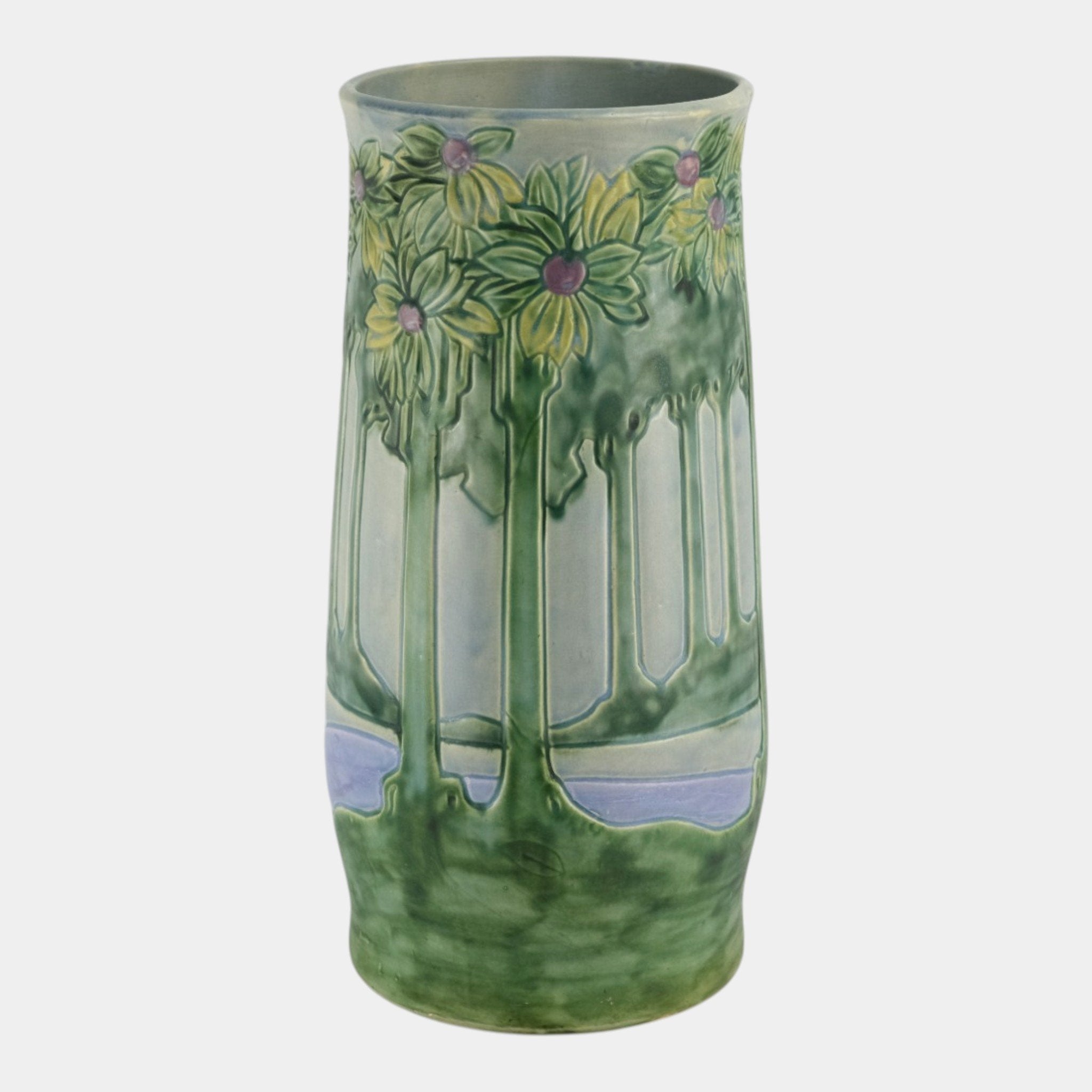 Roseville Vista 1920 Vintage Art Pottery Ceramic Umbrella Stand